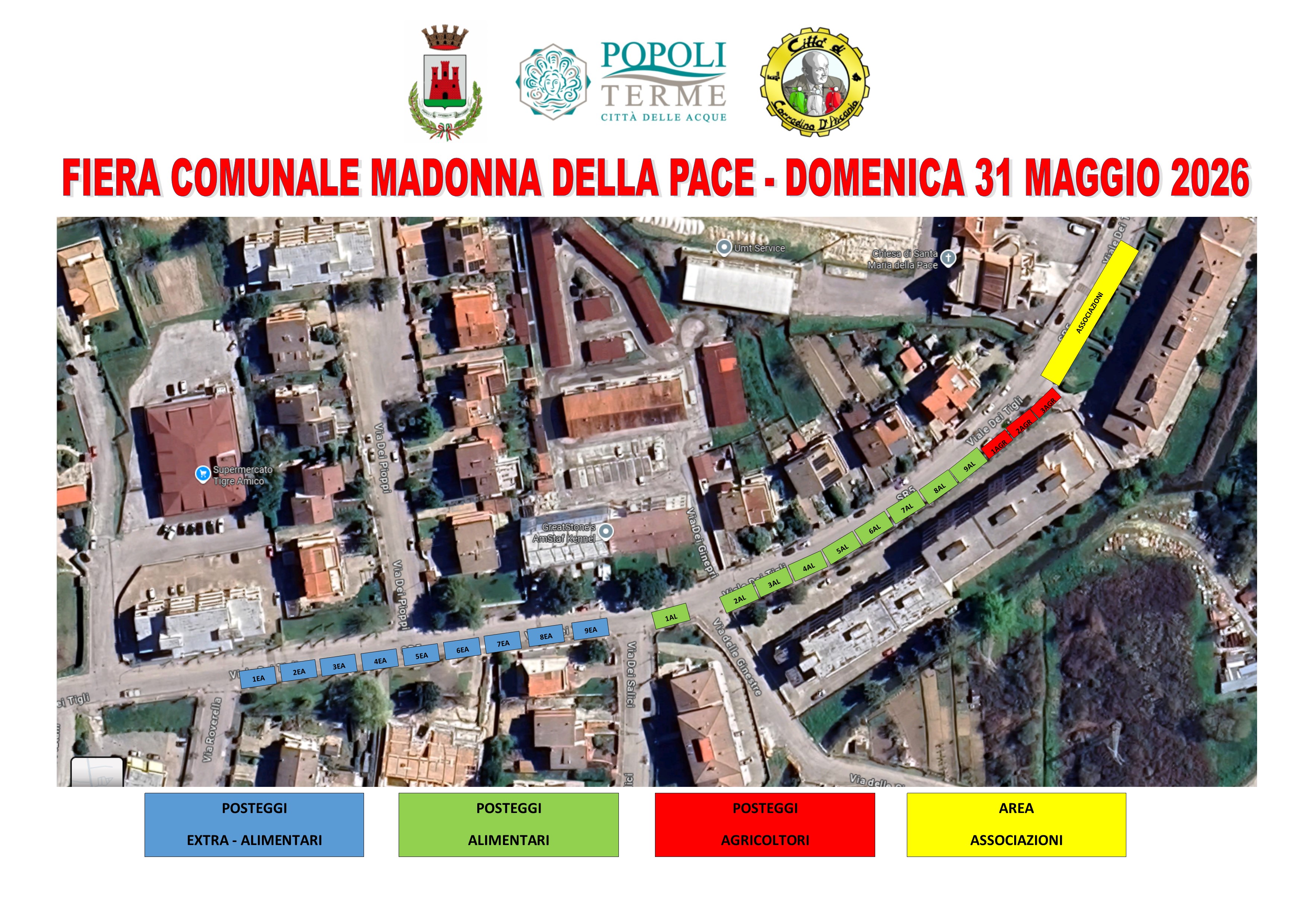 planimetria posteggi Fiera Madonna della Pace 2026